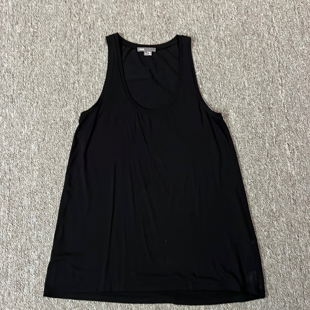 Vince black  long tank top
